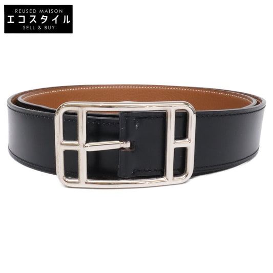 HERMES エルメス ケープコッド 32 SV金具 A刻 ボックスカーフ/ヴォー・トーゴ リバーシブル ベルト