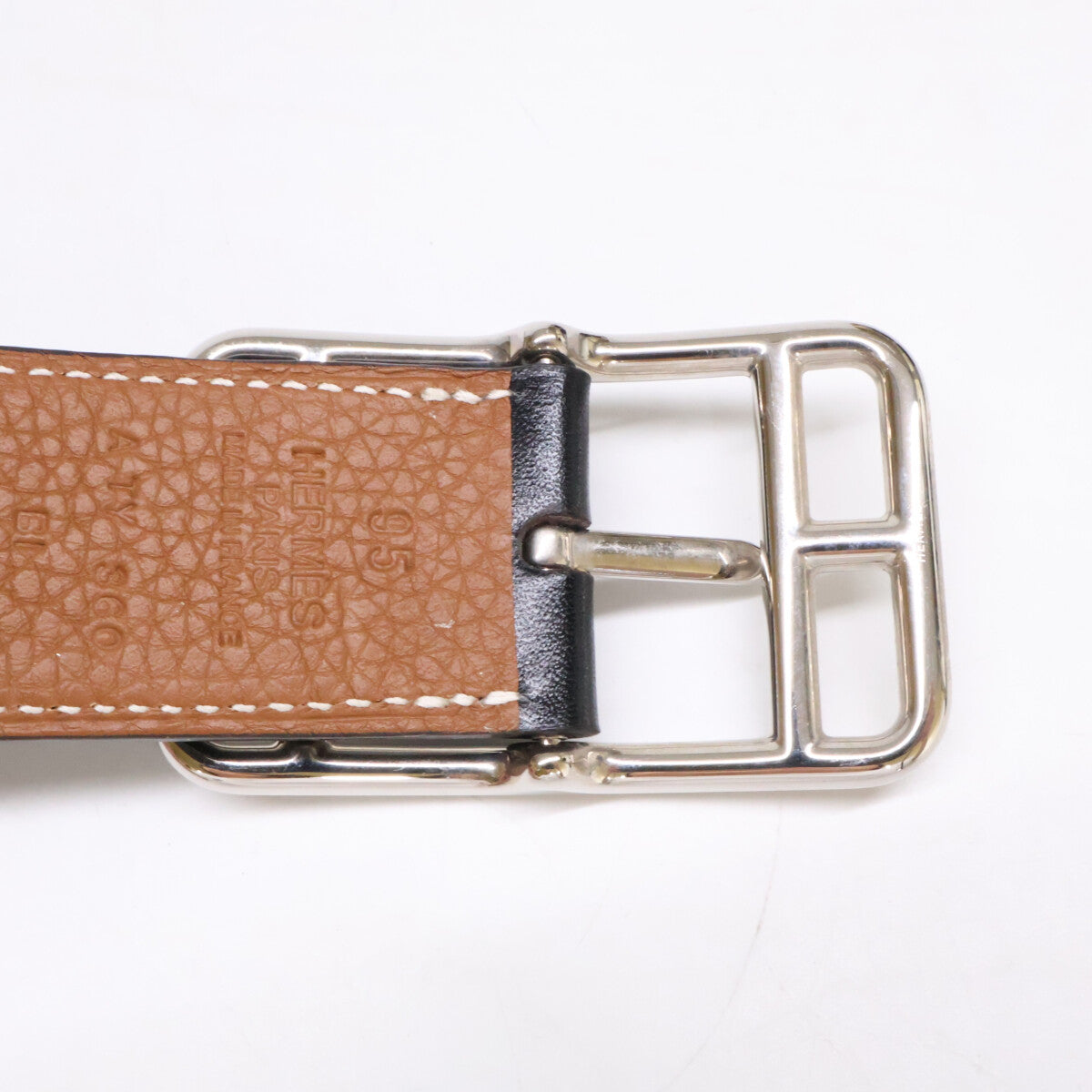 HERMES エルメス ケープコッド 32 SV金具 A刻 ボックスカーフ/ヴォー・トーゴ リバーシブル ベルト