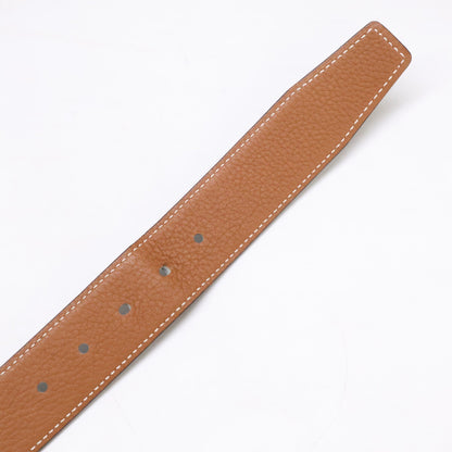 HERMES エルメス ケープコッド 32 SV金具 A刻 ボックスカーフ/ヴォー・トーゴ リバーシブル ベルト