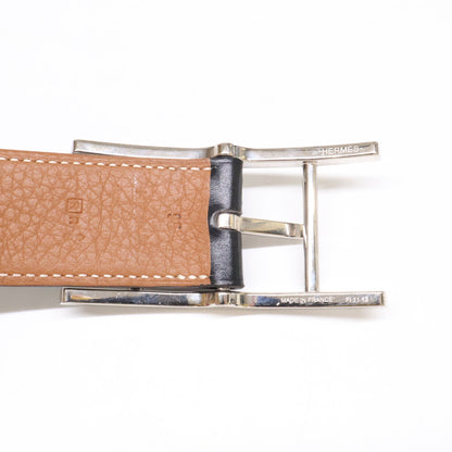 HERMES エルメス カンタン □R刻 ボックスカーフ/ヴォー・トーゴ リバーシブル ベルト
