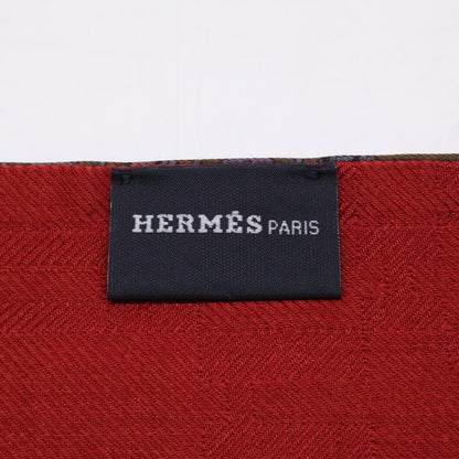 HERMES エルメス 【美品】総柄 シルクｘウール ストール ストール