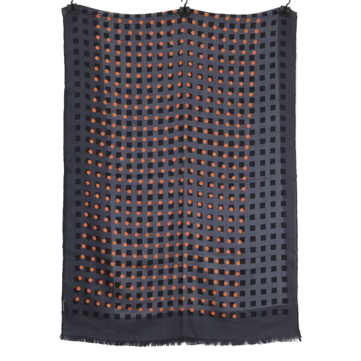 HERMES エルメス ドット柄 カシミヤｘシルク ショール/ ストール