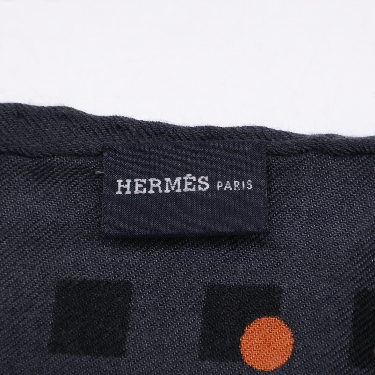 HERMES エルメス ドット柄 カシミヤｘシルク ショール/ ストール