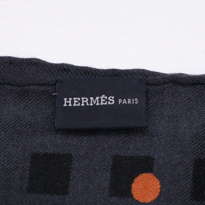 HERMES エルメス ドット柄 カシミヤｘシルク ショール/ ストール