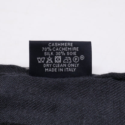 HERMES エルメス ドット柄 カシミヤｘシルク ショール/ ストール