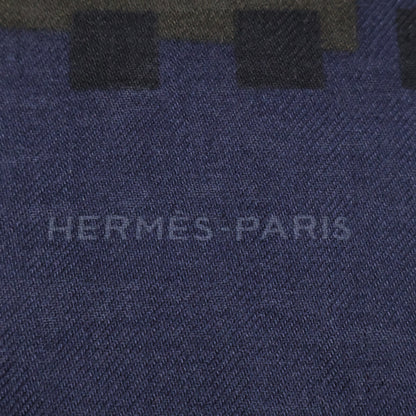 HERMES エルメス 【美品】ドット柄 カシミヤ/シルク ストール