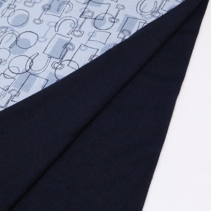 HERMES エルメス 【美品】総柄 カシミヤｘシルク マフラー