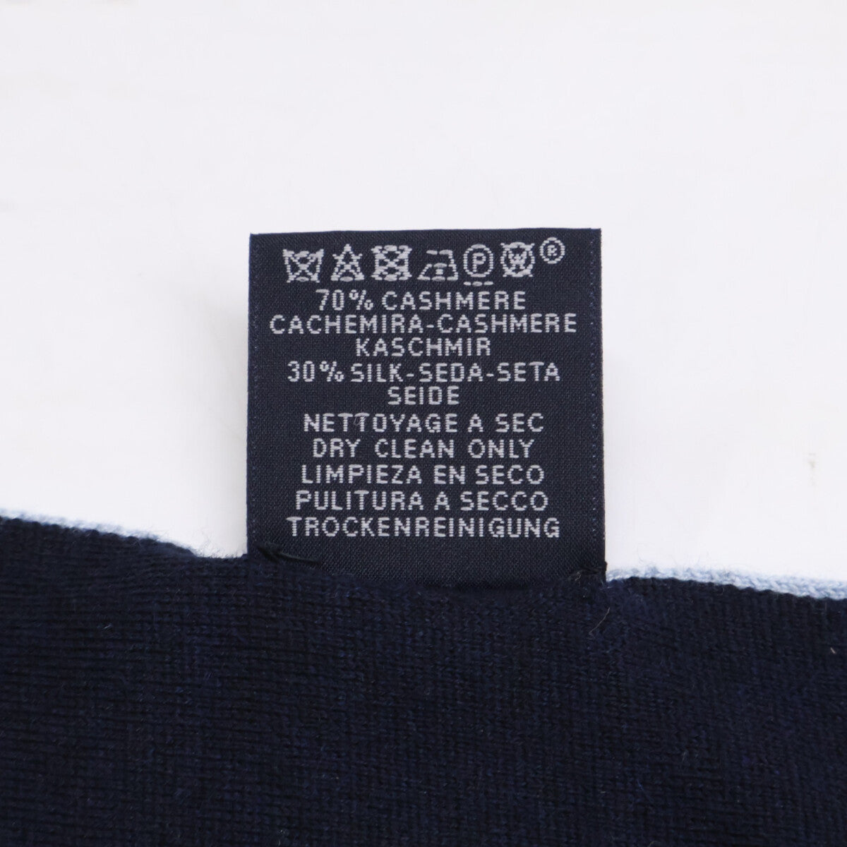 HERMES エルメス 【美品】総柄 カシミヤｘシルク マフラー