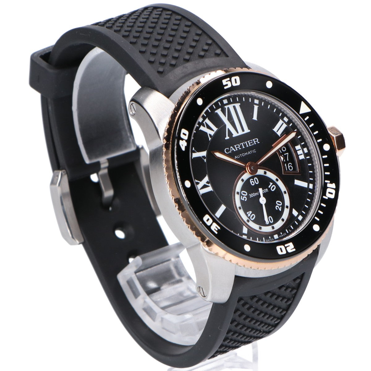 Cartier カルティエ 仕上げ済み W7100055 カリブルドゥカルティエ ダイバー SS x 18KPG スモールセコンド 自動巻き 腕時計