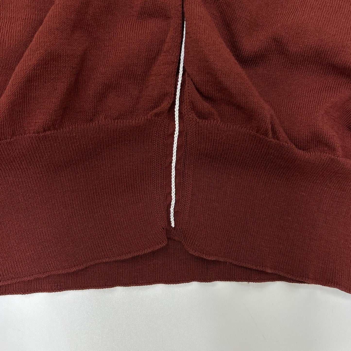 HERMES エルメス 18SS ボルドー コントラストライン 半袖ニットトップス トップス