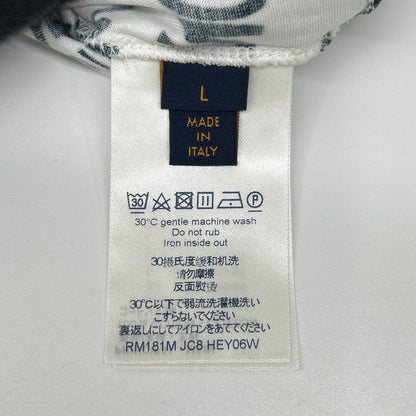 LOUIS VUITTON ルイヴィトン 18SS HEY06W ホワイト×グリーン オックスフォードシティロゴVネックTシャツ トップス