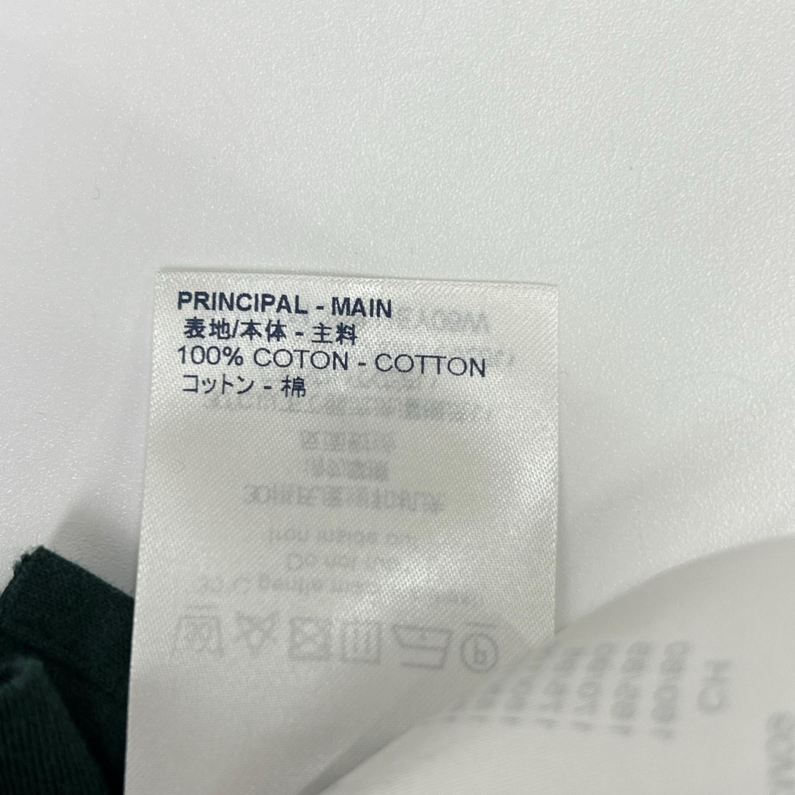 LOUIS VUITTON ルイヴィトン 18SS HEY06W ホワイト×グリーン オックスフォードシティロゴVネックTシャツ トップス