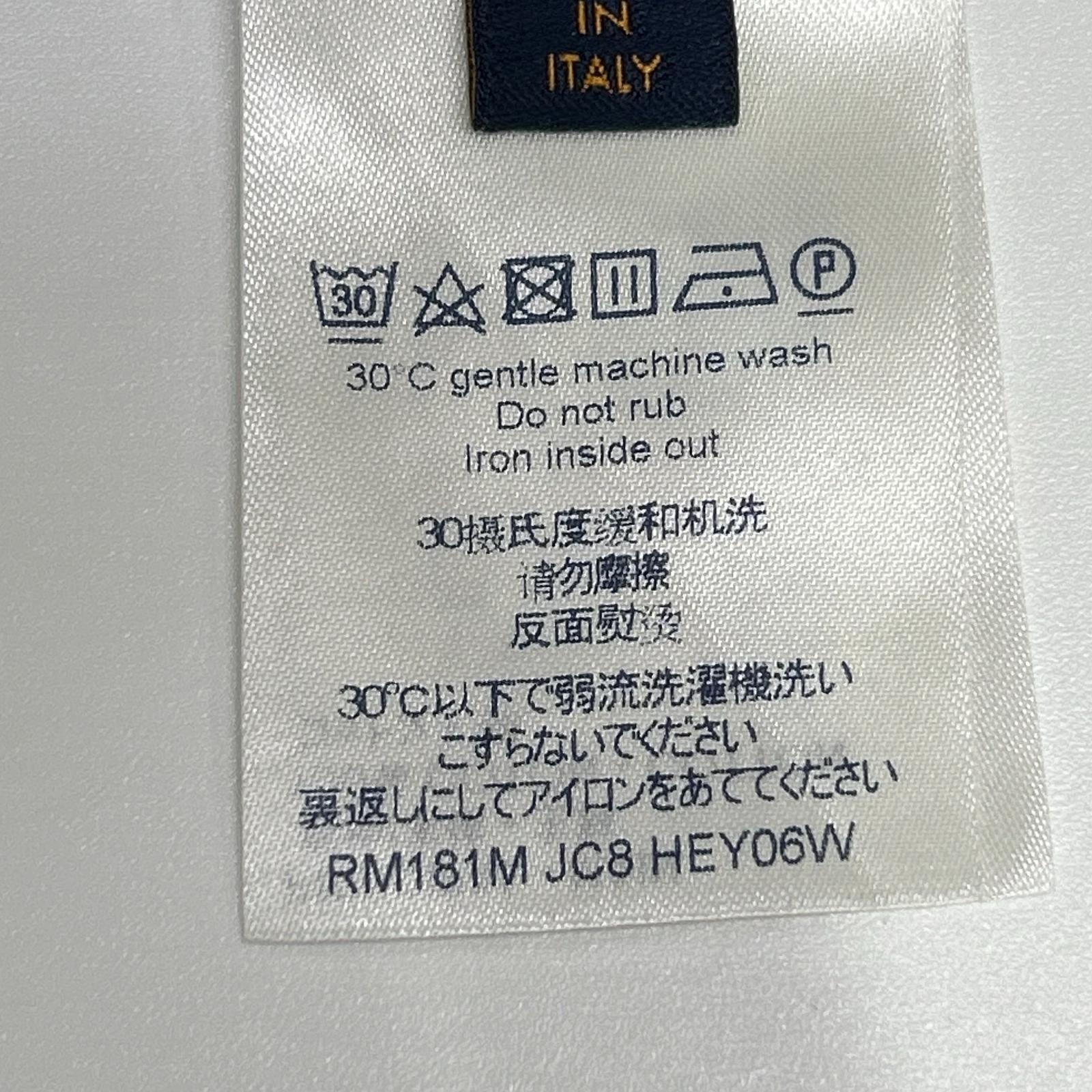 LOUIS VUITTON ルイヴィトン 18SS HEY06W ブルー×ネイビー オックスフォードシティロゴVネックTシャツ トップス