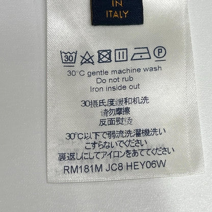 LOUIS VUITTON ルイヴィトン 18SS HEY06W ブルー×ネイビー オックスフォードシティロゴVネックTシャツ トップス