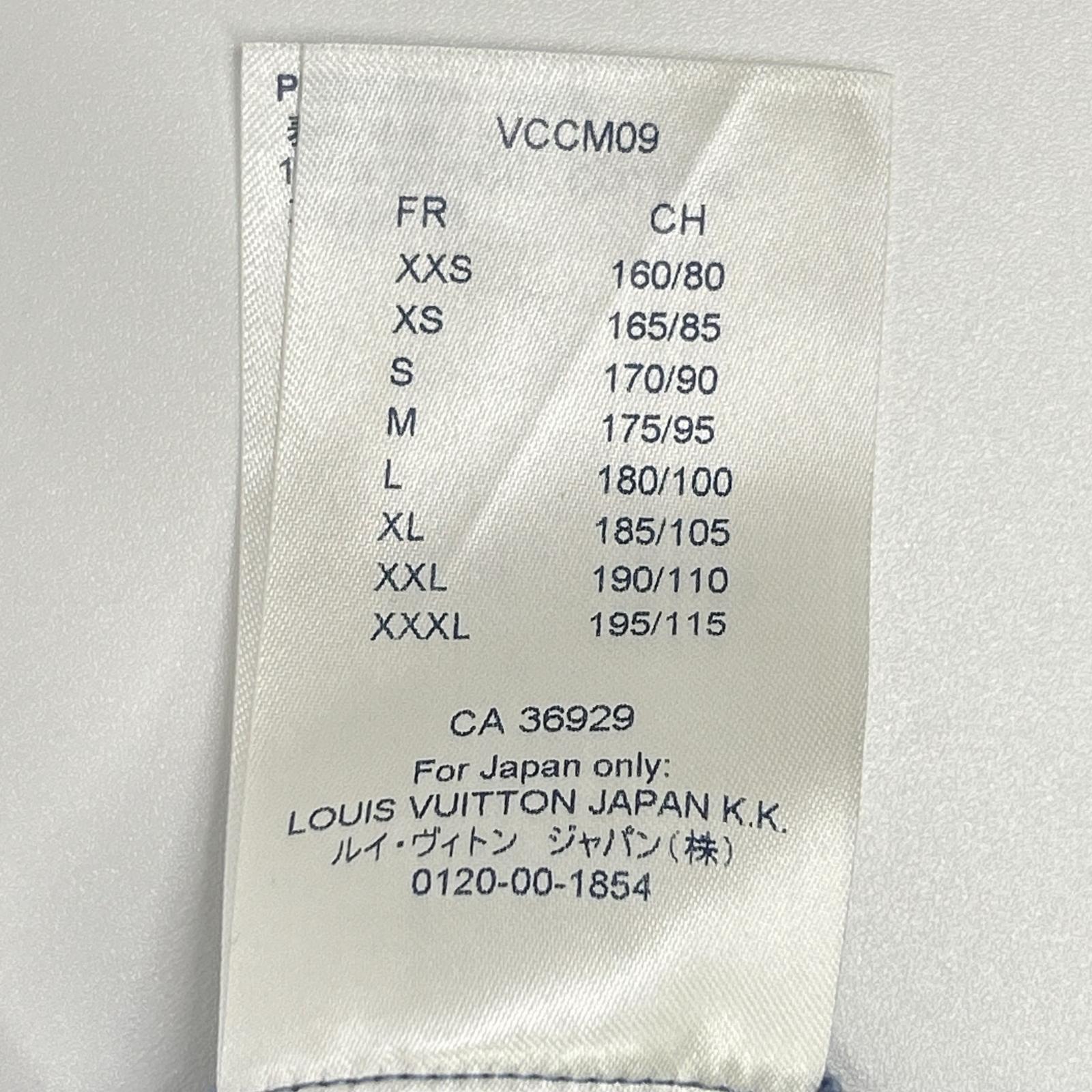 LOUIS VUITTON ルイヴィトン 18SS HEY06W ブルー×ネイビー オックスフォードシティロゴVネックTシャツ トップス