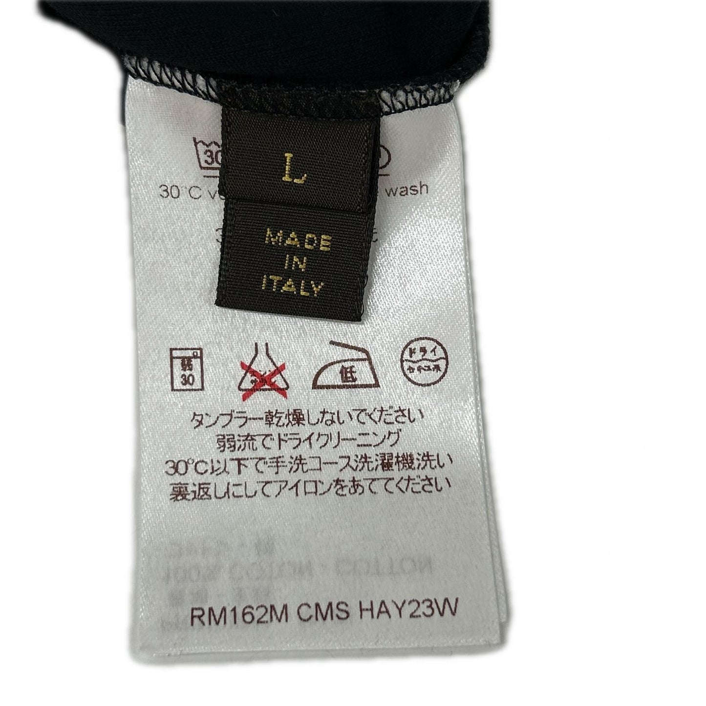 LOUIS VUITTON ルイヴィトン 16SS HAY23W ブラック コットン Tシャツ トップス