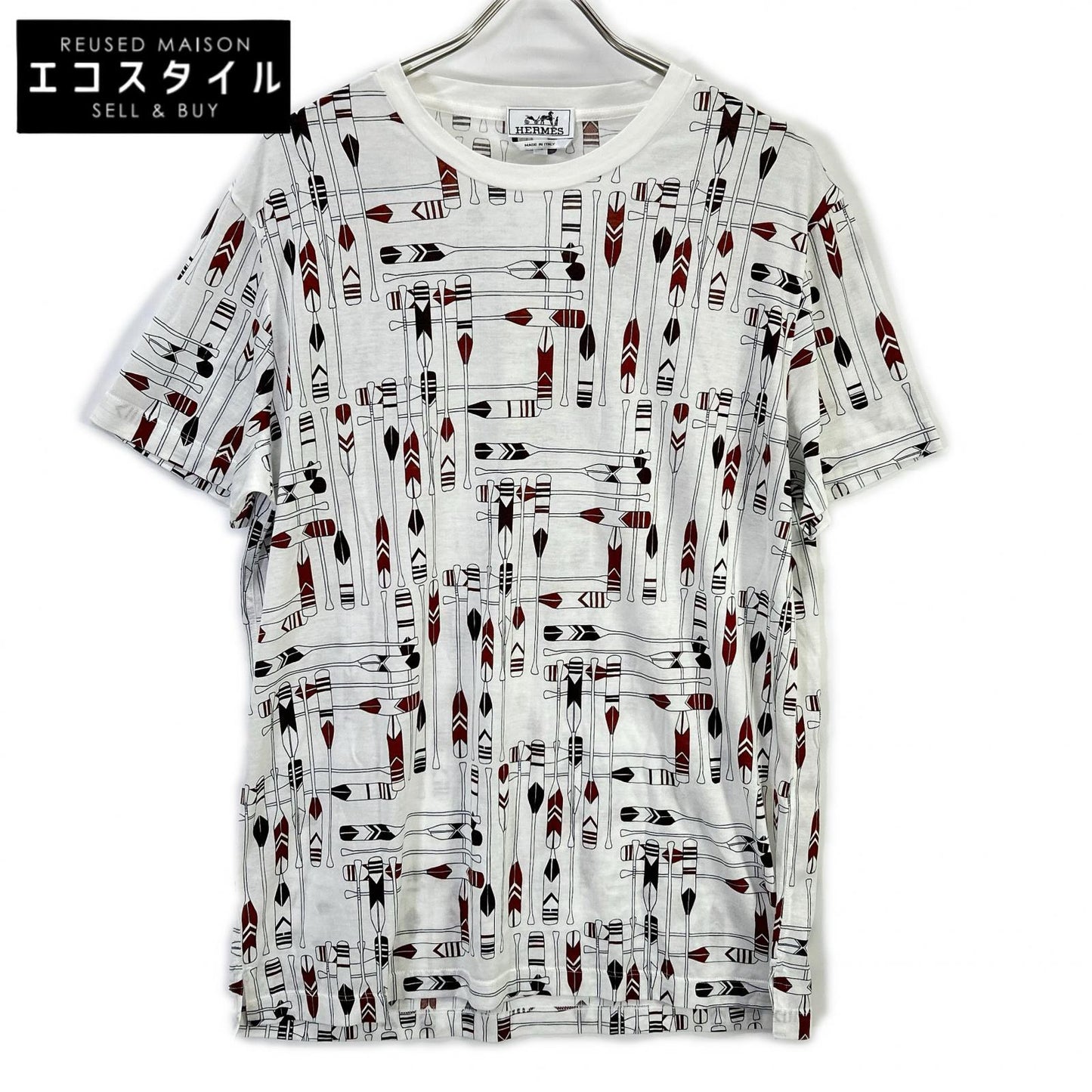HERMES エルメス パドル柄 カットソー Tシャツ トップス