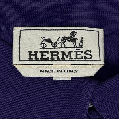 HERMES エルメス パープル ポロシャツ トップス