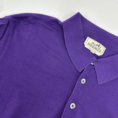 HERMES エルメス パープル ポロシャツ トップス
