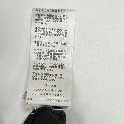 HERMES エルメス ブラック 鹿の子 H刺繍 Tシャツ トップス