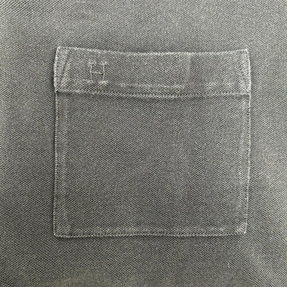 HERMES エルメス ブラック 鹿の子 H刺繍 Tシャツ トップス