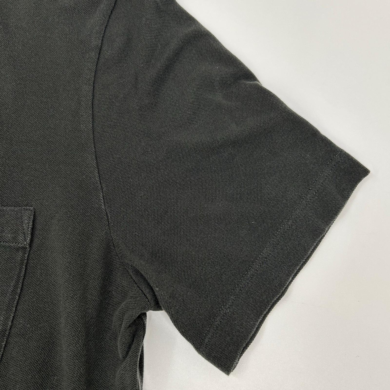 HERMES エルメス ブラック 鹿の子 H刺繍 Tシャツ トップス