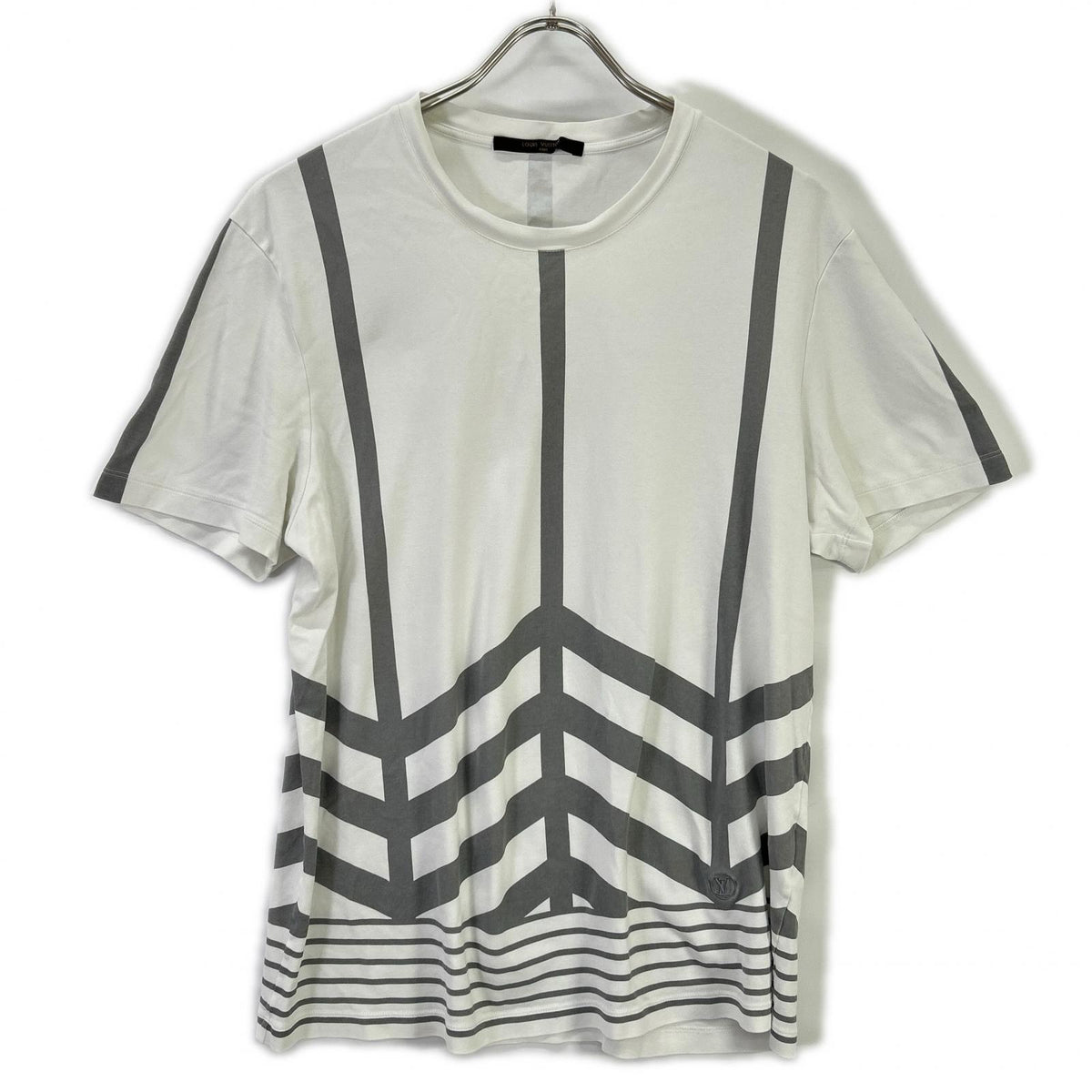 【SALE】 LOUIS VUITTON ルイヴィトン 16年SS RM162M CMS HAY23W ホワイト クルーネックTシャツ トップス