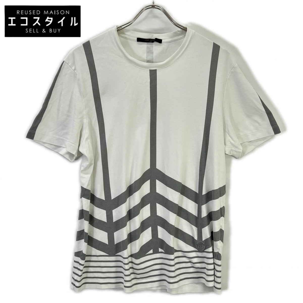 【SALE】 LOUIS VUITTON ルイヴィトン 16年SS RM162M CMS HAY23W ホワイト クルーネックTシャツ トップス
