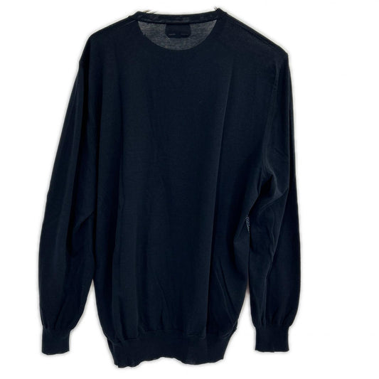 HERMES エルメス ネイビー 総柄 ニットコットンジップ トップス トップス