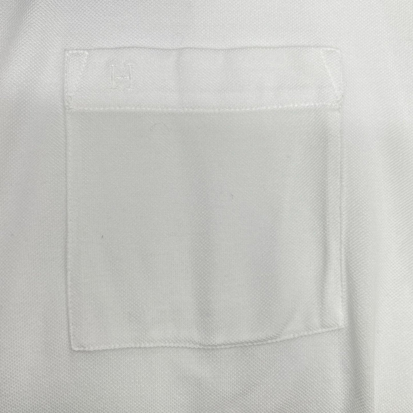 HERMES エルメス ホワイト 鹿の子Tシャツ Hロゴ刺繍 トップス