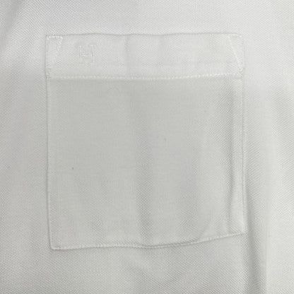 HERMES エルメス ホワイト 鹿の子Tシャツ Hロゴ刺繍 トップス
