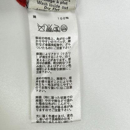 HERMES エルメス レッド コットン モックネック Tシャツ トップス