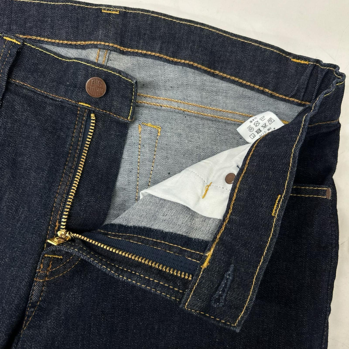 BIG JOHN ビッグジョン MMM134J インディゴ キャロットレッグ テーパード ストレッチデニムパンツ ボトムス