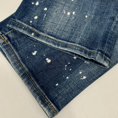 DSQUARED2 ディースクエアード S71LB1391 インディゴ ペイント加工 SKATER JEANS スケータージーンズ ボトムス