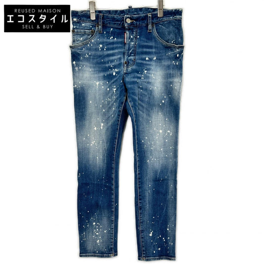 DSQUARED2 ディースクエアード S71LB1391 インディゴ ペイント加工 SKATER JEANS スケータージーンズ ボトムス