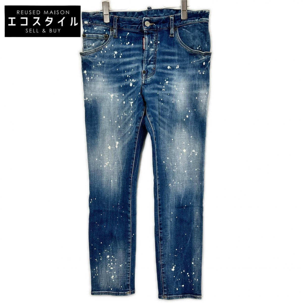 DSQUARED2 ディースクエアード S71LB1391 インディゴ ペイント加工 SKATER JEANS スケータージーンズ ボトムス