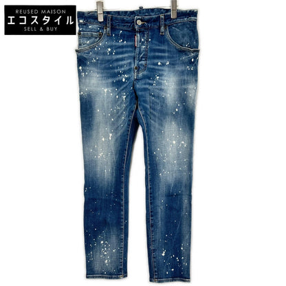 DSQUARED2 ディースクエアード S71LB1391 インディゴ ペイント加工 SKATER JEANS スケータージーンズ ボトムス