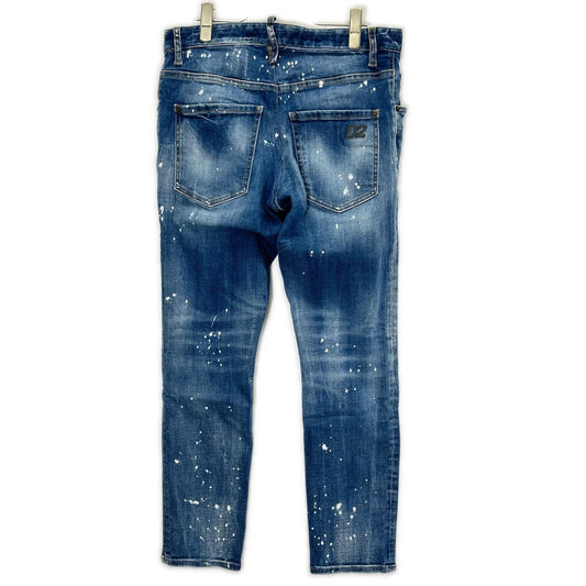 DSQUARED2 ディースクエアード S71LB1391 インディゴ ペイント加工 SKATER JEANS スケータージーンズ ボトムス