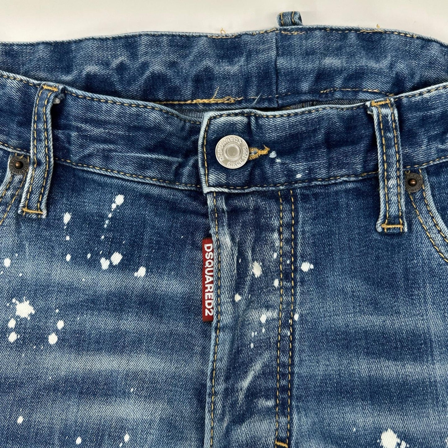 DSQUARED2 ディースクエアード S71LB1391 インディゴ ペイント加工 SKATER JEANS スケータージーンズ ボトムス
