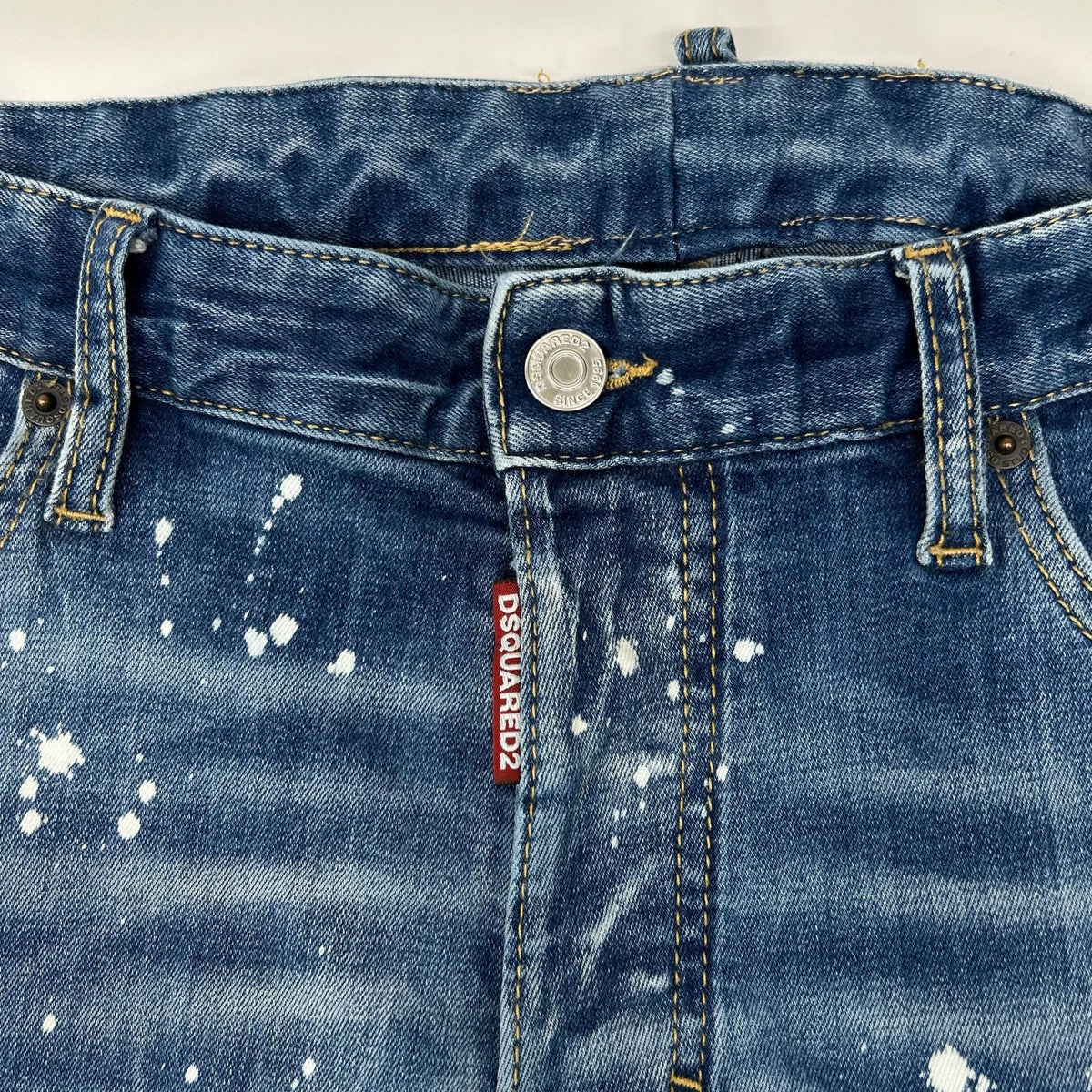 DSQUARED2 ディースクエアード S71LB1391 インディゴ ペイント加工 SKATER JEANS スケータージーンズ ボトムス