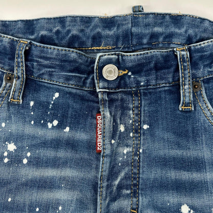 DSQUARED2 ディースクエアード S71LB1391 インディゴ ペイント加工 SKATER JEANS スケータージーンズ ボトムス