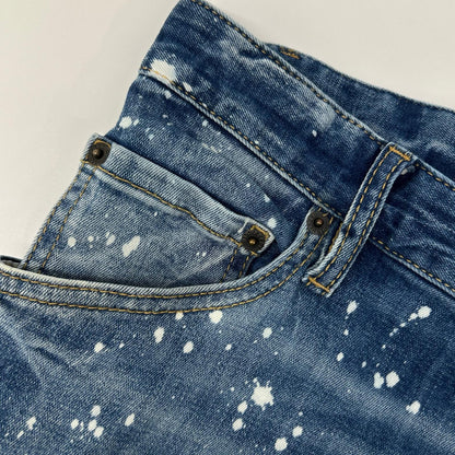 DSQUARED2 ディースクエアード S71LB1391 インディゴ ペイント加工 SKATER JEANS スケータージーンズ ボトムス