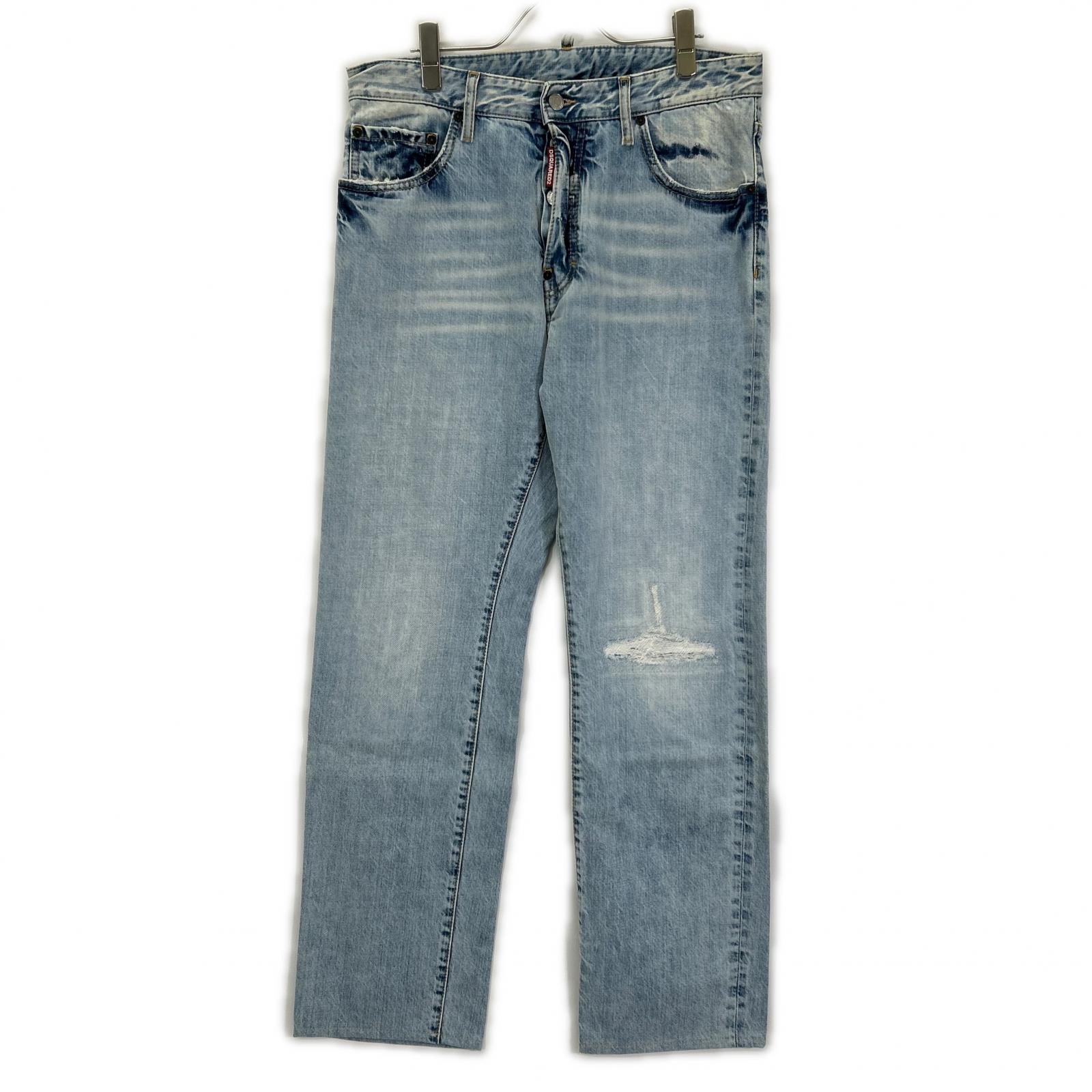 DSQUARED2 ディースクエアード S71LB1386 ライトインディゴ ライトパームビーチウォッシュ ストレートデニムパンツ ボトムス