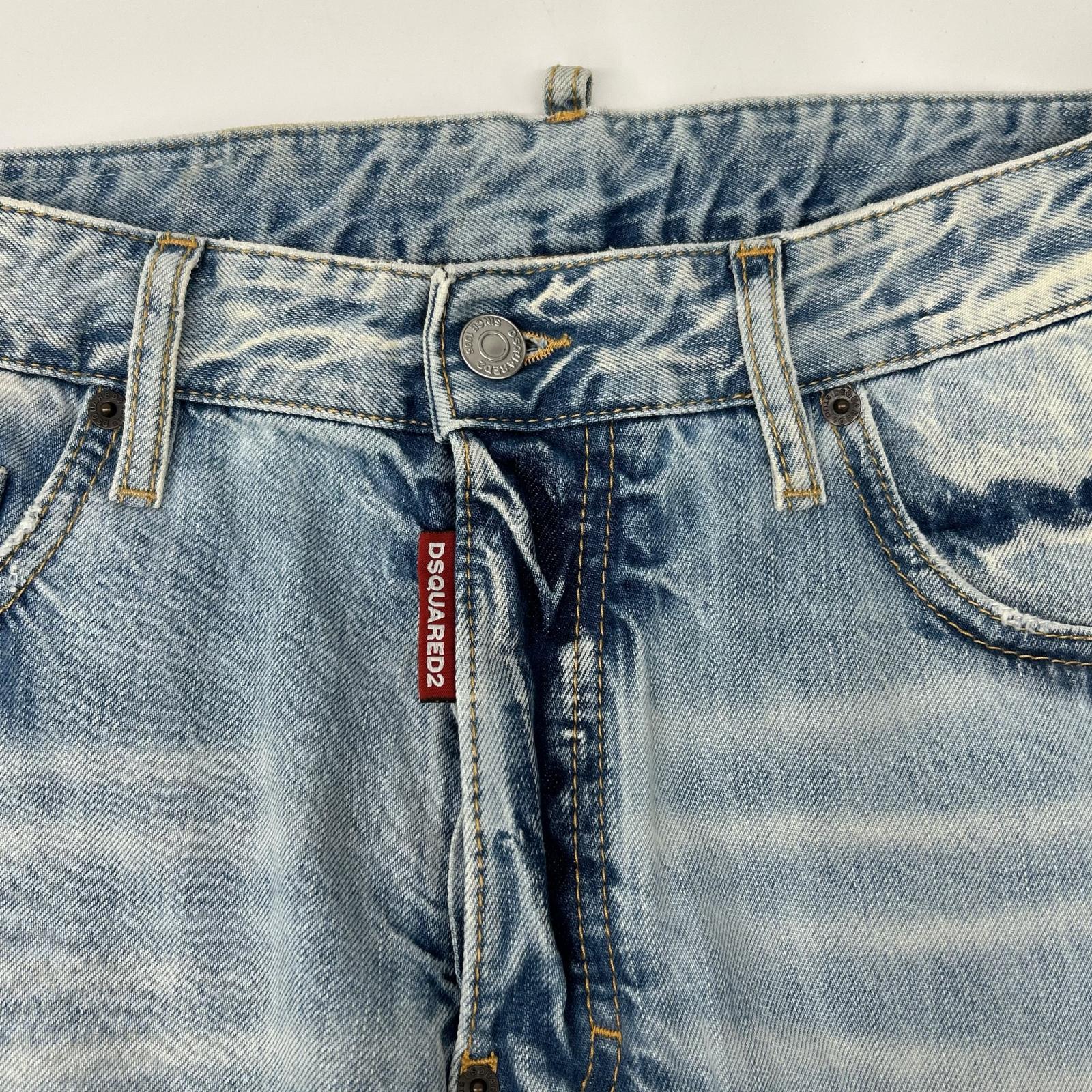 DSQUARED2 ディースクエアード S71LB1386 ライトインディゴ ライトパームビーチウォッシュ ストレートデニムパンツ ボトムス