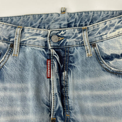 DSQUARED2 ディースクエアード S71LB1386 ライトインディゴ ライトパームビーチウォッシュ ストレートデニムパンツ ボトムス