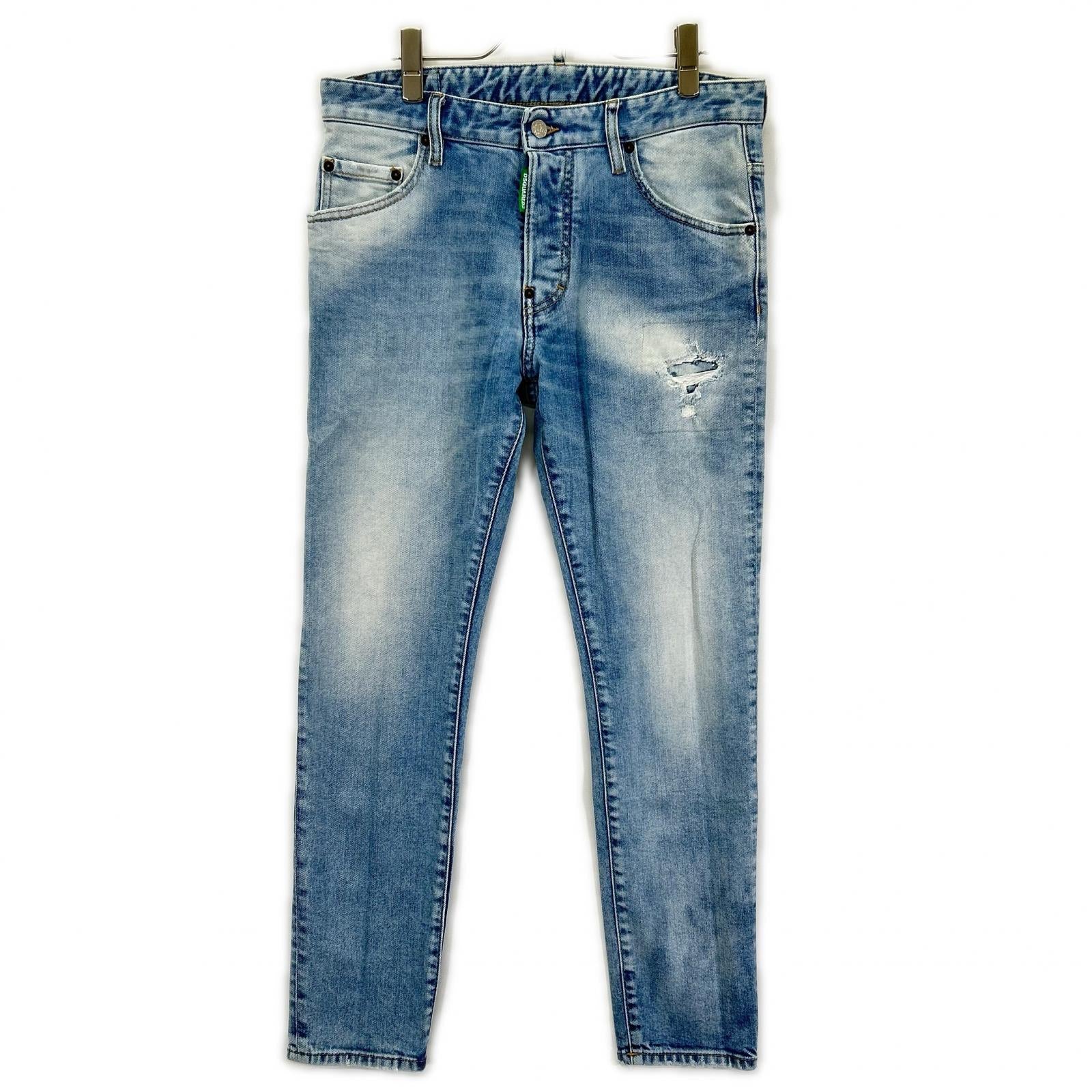 DSQUARED2 ディースクエアード S78LB0094 ライトインディゴ コットン SKATER JEAN/スケーター ジーン ボトムス