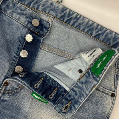 DSQUARED2 ディースクエアード S78LB0094 ライトインディゴ コットン SKATER JEAN/スケーター ジーン ボトムス