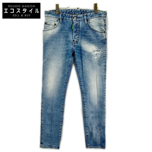 DSQUARED2 ディースクエアード S78LB0094 ライトインディゴ コットン SKATER JEAN/スケーター ジーン ボトムス