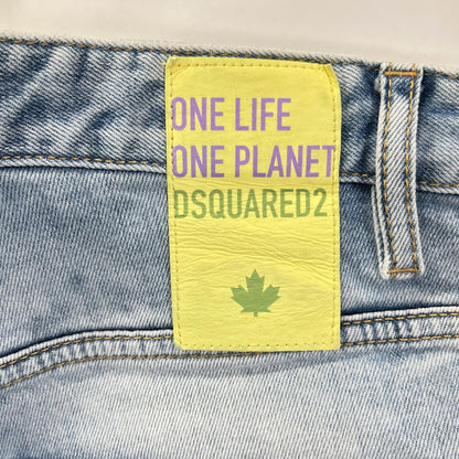 DSQUARED2 ディースクエアード S78LB0094 ライトインディゴ コットン SKATER JEAN/スケーター ジーン ボトムス