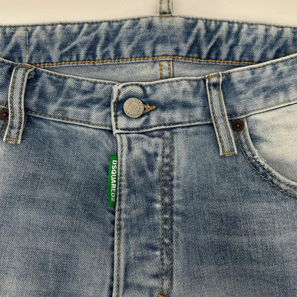 DSQUARED2 ディースクエアード S78LB0094 ライトインディゴ コットン SKATER JEAN/スケーター ジーン ボトムス